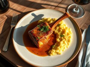 Osso Buco à Moda Italiana com Risoto de Açafrão